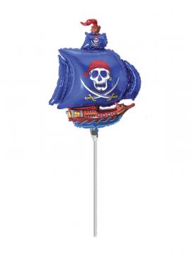 FOLIJA BALON PIRATE SHIP BLUE MINI