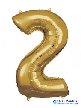Balon 2 zlat številka