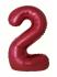 BALON ŠTEVILKE SLIM RED - NENAPIHNJENE