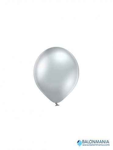 GLOSSY BALON SREBRN - 12CM - 5" - 1l