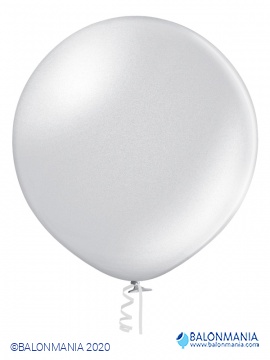 METAL BALON SILVER - 60CM - 24" - 114l
