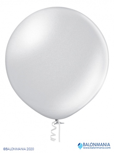 METAL BALON SILVER - 60CM - 24" - 114l
