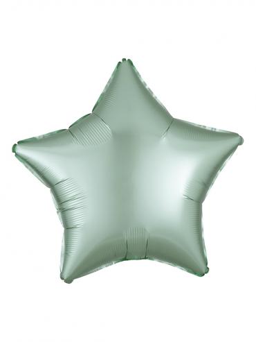 FOLIJA BALON STAR SILK LUSTRE MINT GREEN