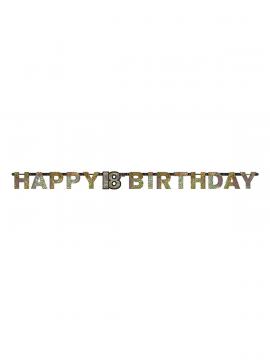 Viseči napis Happy birthday 18 