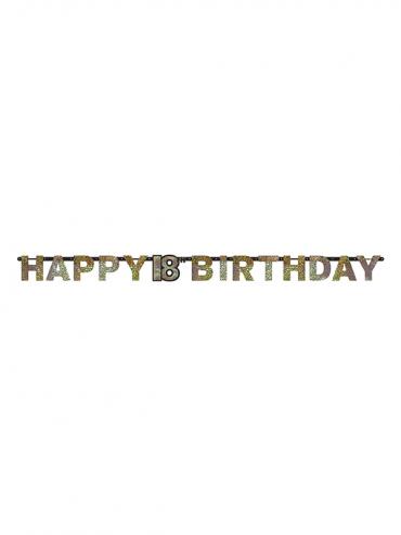 Viseči napis Happy birthday 18 