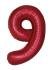 BALON ŠTEVILKE SLIM RED - NENAPIHNJENE