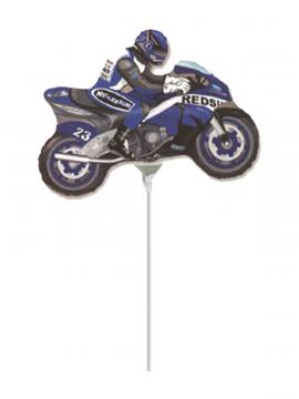 FOLIJA BALON MOTO RACING BLUE MINI
