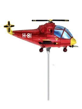 FOLIJA BALON HELICOPTER RED MINI