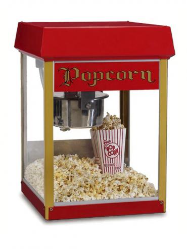Rdeč aparat za pokovko Fun Pop, 4 oz