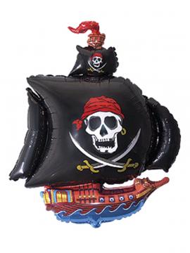 FOLIJA BALON PIRATE SHIP BLACK 