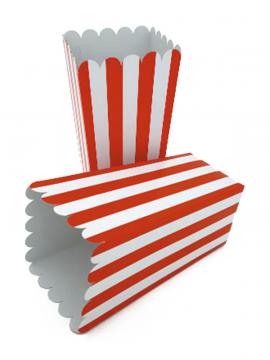 EMBALAŽA ZA POPCORN MEDIUM RED STRIPES