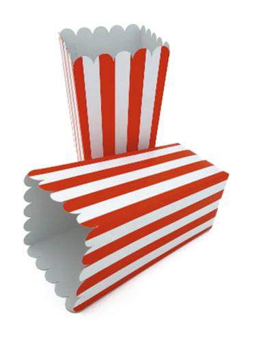EMBALAŽA ZA POPCORN MEDIUM RED STRIPES
