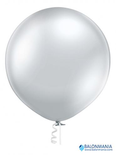 GLOSSY BALON SREBRN - 60CM - 24" - 114l