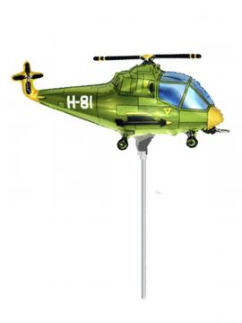 FOLIJA BALON HELICOPTER GREEN MINI
