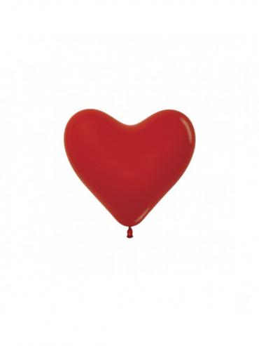 BALON LATEKS OBLIKA SRCE RDEČ - 6 INCH