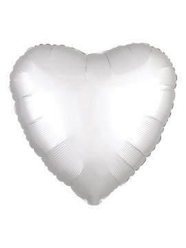 FOLIJA BALON HEART SILK LUSTRE WHITE