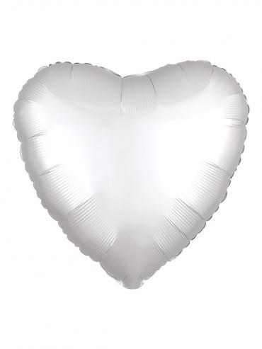 FOLIJA BALON HEART SILK LUSTRE WHITE