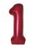 BALON ŠTEVILKE SLIM RED - NENAPIHNJENE