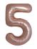 BALON ŠTEVILKE SLIM ROSE GOLD - NENAPIHNJENE
