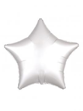 FOLIJA BALON STAR SILK LUSTRE WHITE