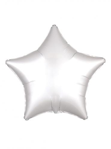 FOLIJA BALON STAR SILK LUSTRE WHITE