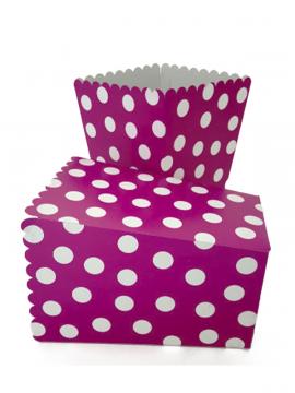EMBALAŽA ZA POPCORN 4,5l MAGENTA DOTS