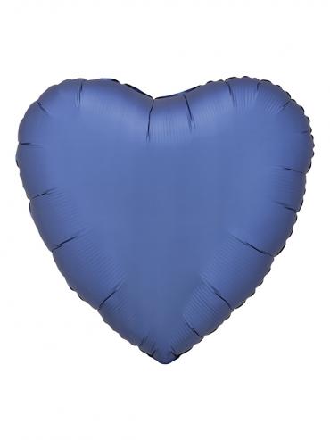 FOLIJA BALON HEART SILK LUSTRE AZURE BLUE