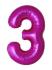 BALON ŠTEVILKE SLIM FUCHSIA - NENAPIHNJENE