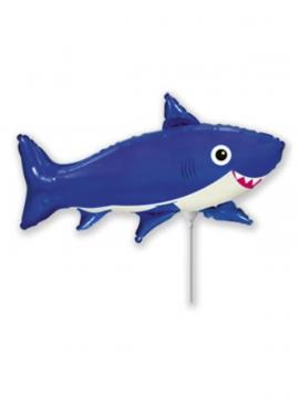 FOLIJA BALON HAPPY SHARK BLUE MINI