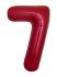 BALON ŠTEVILKE SLIM RED - NENAPIHNJENE