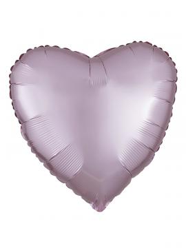 FOLIJA BALON HEART SILK LUSTRE PASTEL PINK