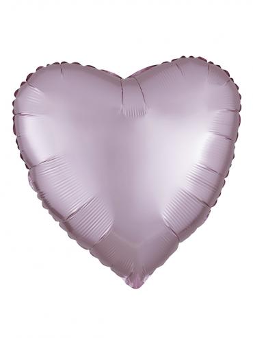 FOLIJA BALON HEART SILK LUSTRE PASTEL PINK