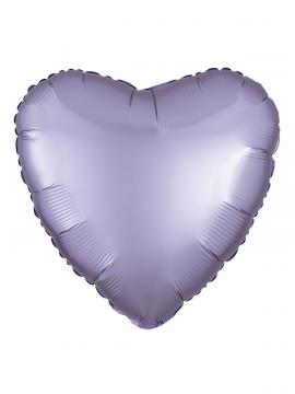 FOLIJA BALON HEART SILK LUSTRE PASTEL LILAC