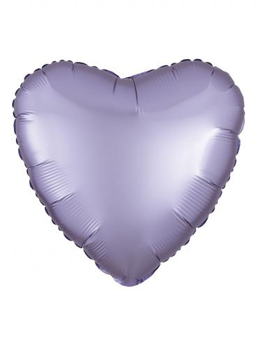 FOLIJA BALON HEART SILK LUSTRE PASTEL LILAC