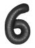 BALON ŠTEVILKE SLIM SATIN BLACK - NENAPIHNJENE