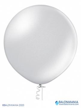 METAL BALON SILVER - 43CM - 17" - 36l