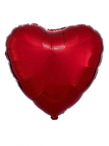 FOLIJA BALON HEART METALLIC RED