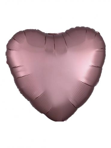 FOLIJA BALON HEART SATIN LUXE ROSE COPPER
